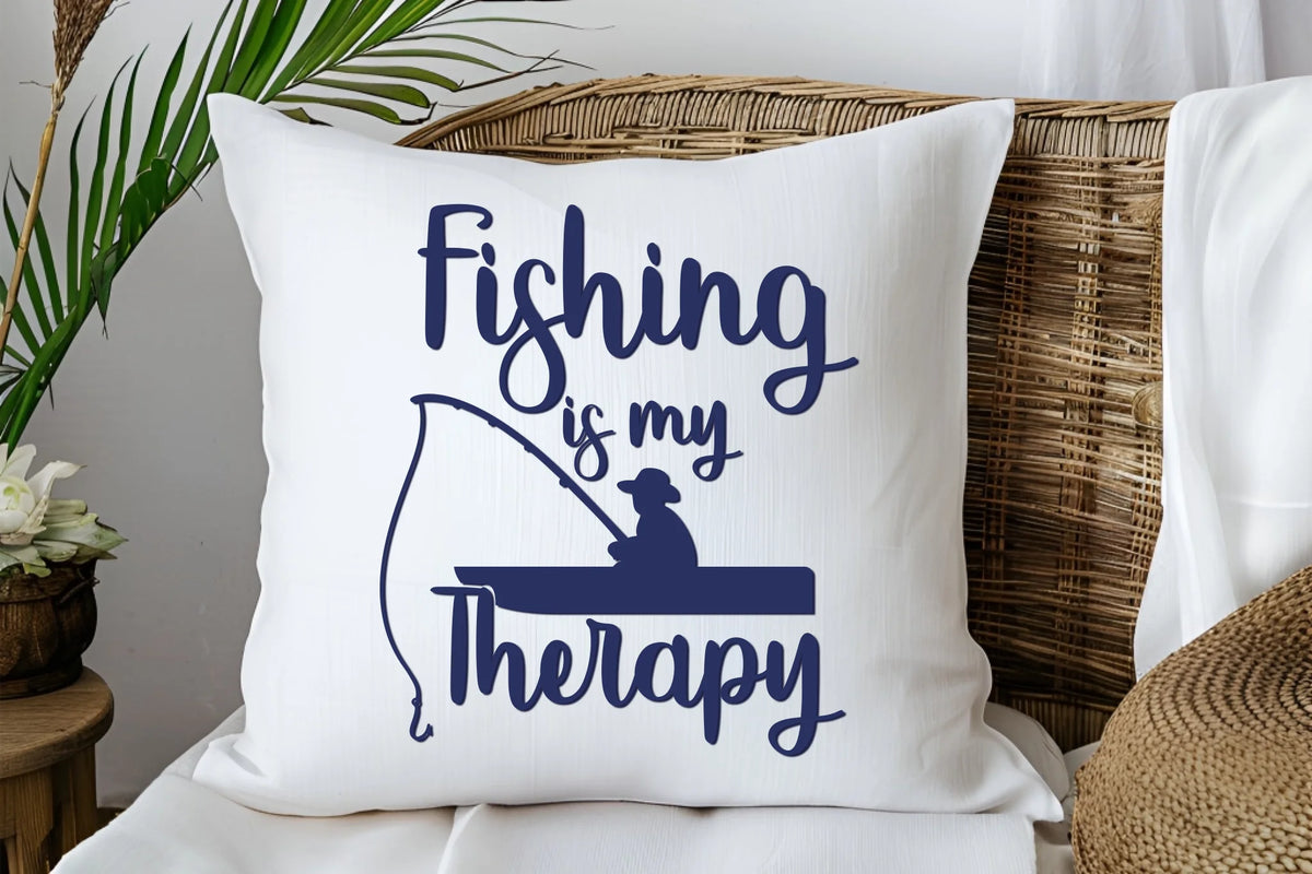 Fishing Is My Therapy cushion - Fishing Is My Therapy - Cushion