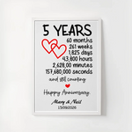 5 Year Anniversary Framed Design - 5 Year Anniversary - Framed Design