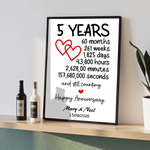 5 Year Anniversary Framed Design - 5 Year Anniversary - Framed Design