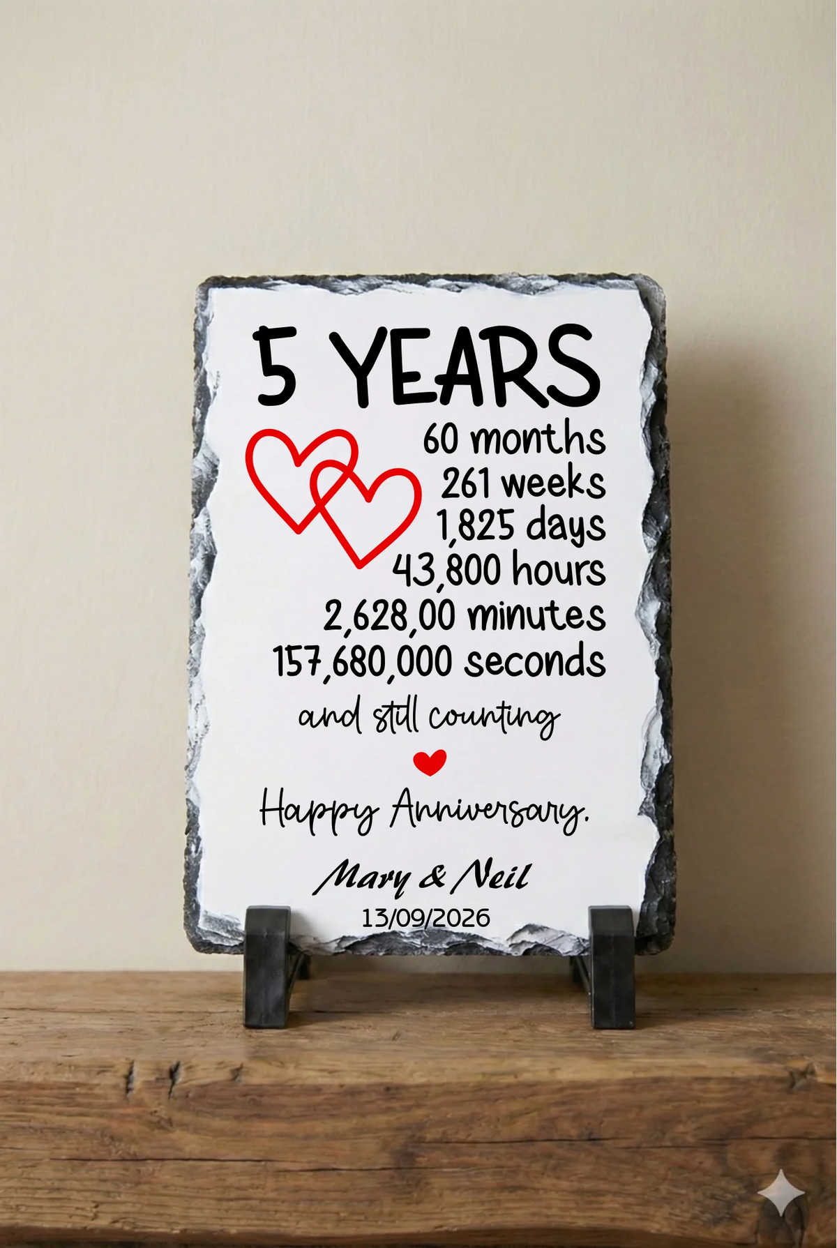 photo slate - 5 Year Anniversary - Slate