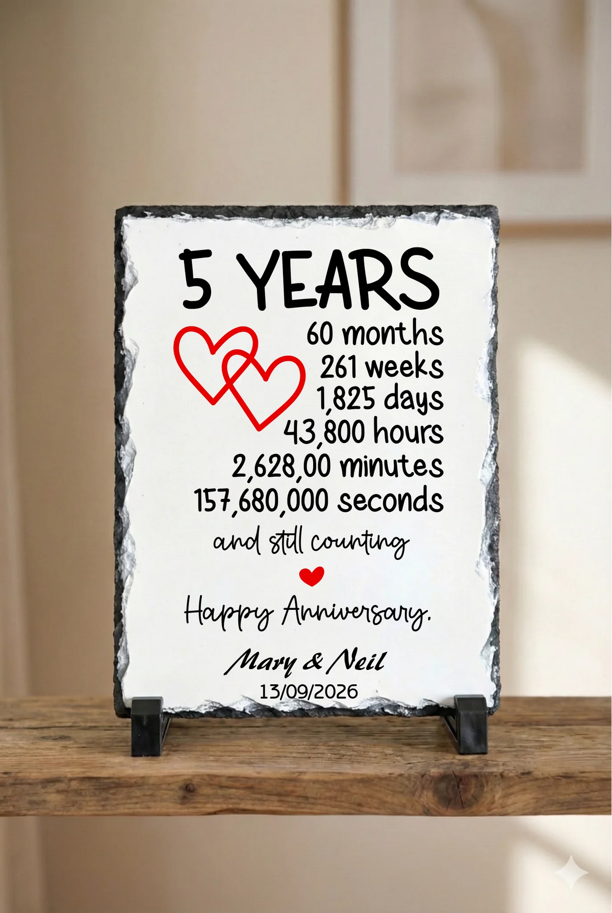 photo slate - 5 Year Anniversary - Slate