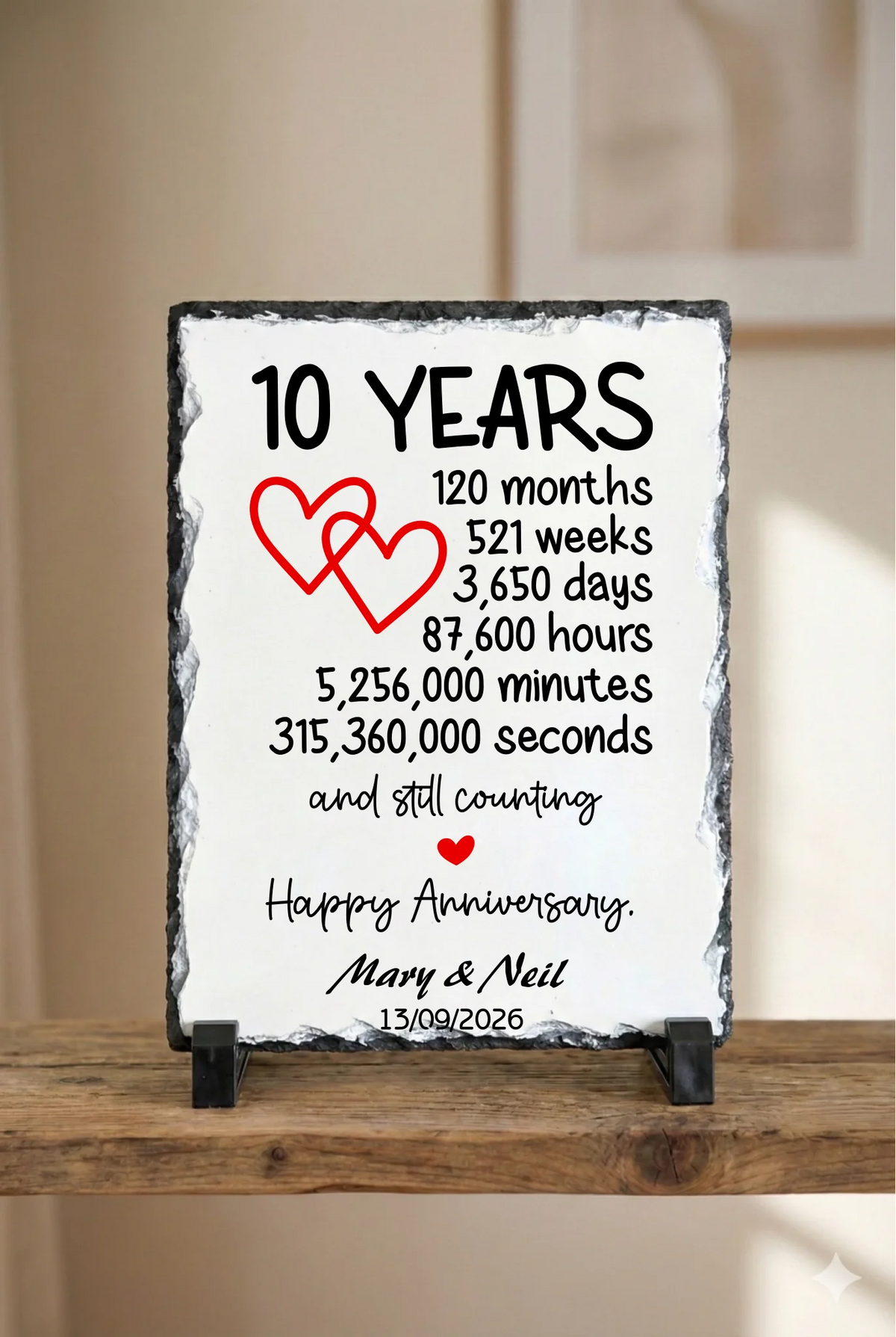 photo slate - 10 Year Anniversary - Slate