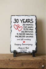 photo slate - 30 Year Anniversary -Slate