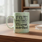 If You Met My Family You Would Understand - Marble Effect Mug
