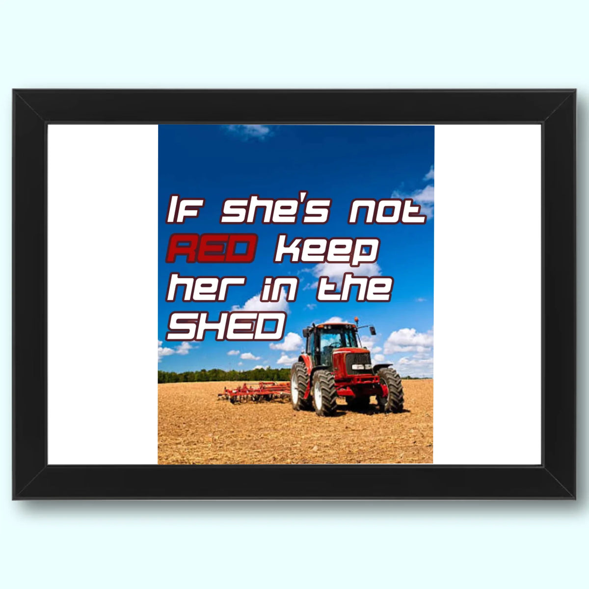 If She's Not Red Keep Her In The Shed - Print