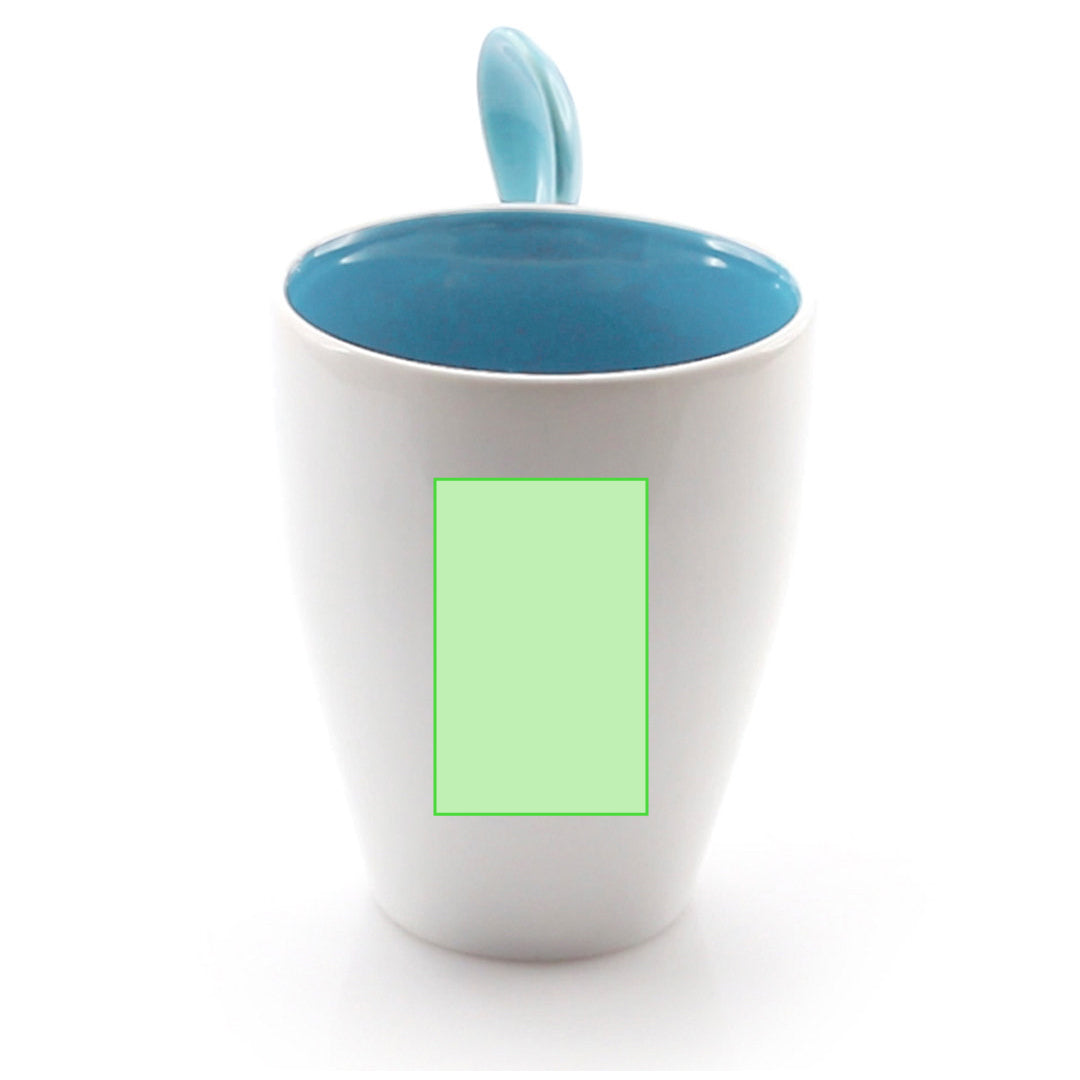 Cotes Ceramic Mug – Vibrant 350ml Mug with Matching Spoon