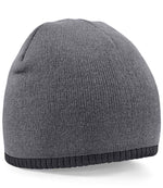 Beechfield Two Tone Pull-On Beanie – Stylish and Warm Headwear Graphite Grey/Black ONE