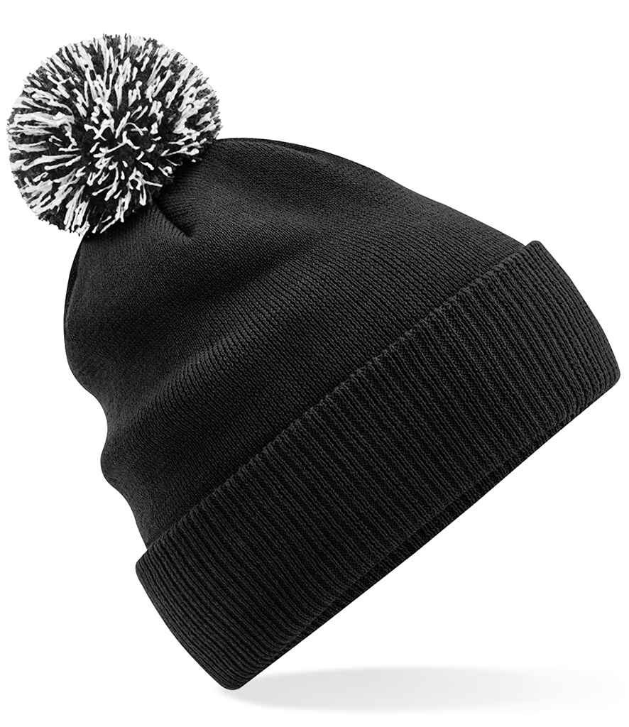 Beechfield Recycled Snowstar® Beanie – Warm and Sustainable Headwear Black/White ONE