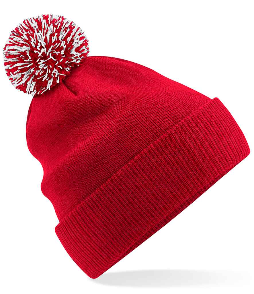 Beechfield Recycled Snowstar® Beanie – Warm and Sustainable Headwear Classic Red/White ONE