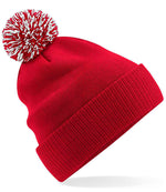 Beechfield Recycled Snowstar® Beanie – Warm and Sustainable Headwear Classic Red/White ONE