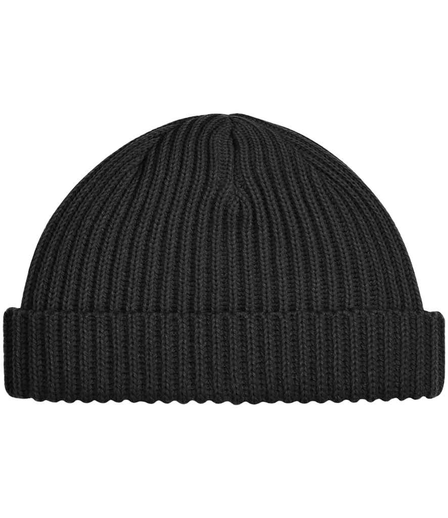 Beechfield Trawler Beanie – Classic Ribbed Knit Headwear from Fou Tees Ireland Black ONE