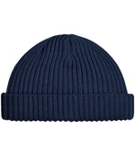 Beechfield Trawler Beanie – Classic Ribbed Knit Headwear from Fou Tees Ireland French Navy ONE