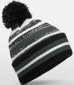 Beechfield Multi-Sport Fan Beanie – Warm and Stylish Sports Headwear Black/Graphite Grey/White ONE