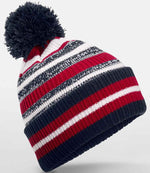 Beechfield Multi-Sport Fan Beanie – Warm and Stylish Sports Headwear French Navy/Classic Red/White ONE
