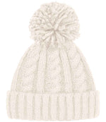 Beechfield Cable Knit Melange Beanie – Warm and Stylish Headwear Oatmeal ONE
