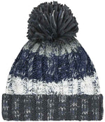 Beechfield Corkscrew Pom Pom Beanie – Warm and Stylish Headwear from Fou Tees Ireland Arctic Dawn ONE