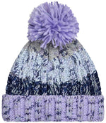 Beechfield Corkscrew Pom Pom Beanie – Warm and Stylish Headwear from Fou Tees Ireland Lavender Fizz ONE
