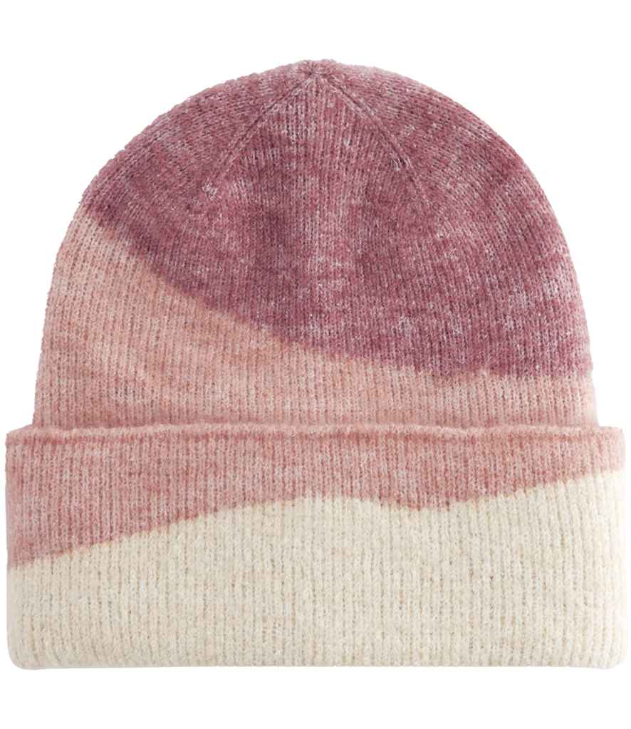 Beechfield Soft Wave Beanie – Comfortable and Stylish Headwear Rose/Peach/Vanilla ONE