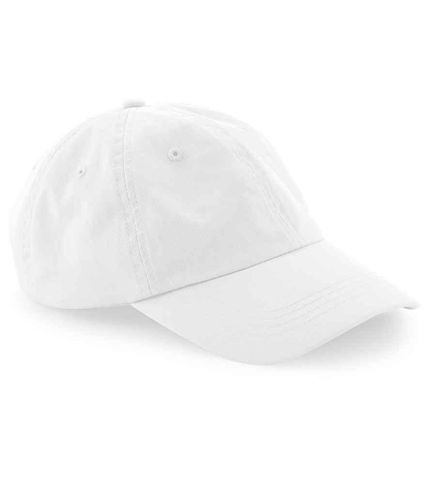 Beechfield Organic Cotton 6 Panel Dad Cap White ONE
