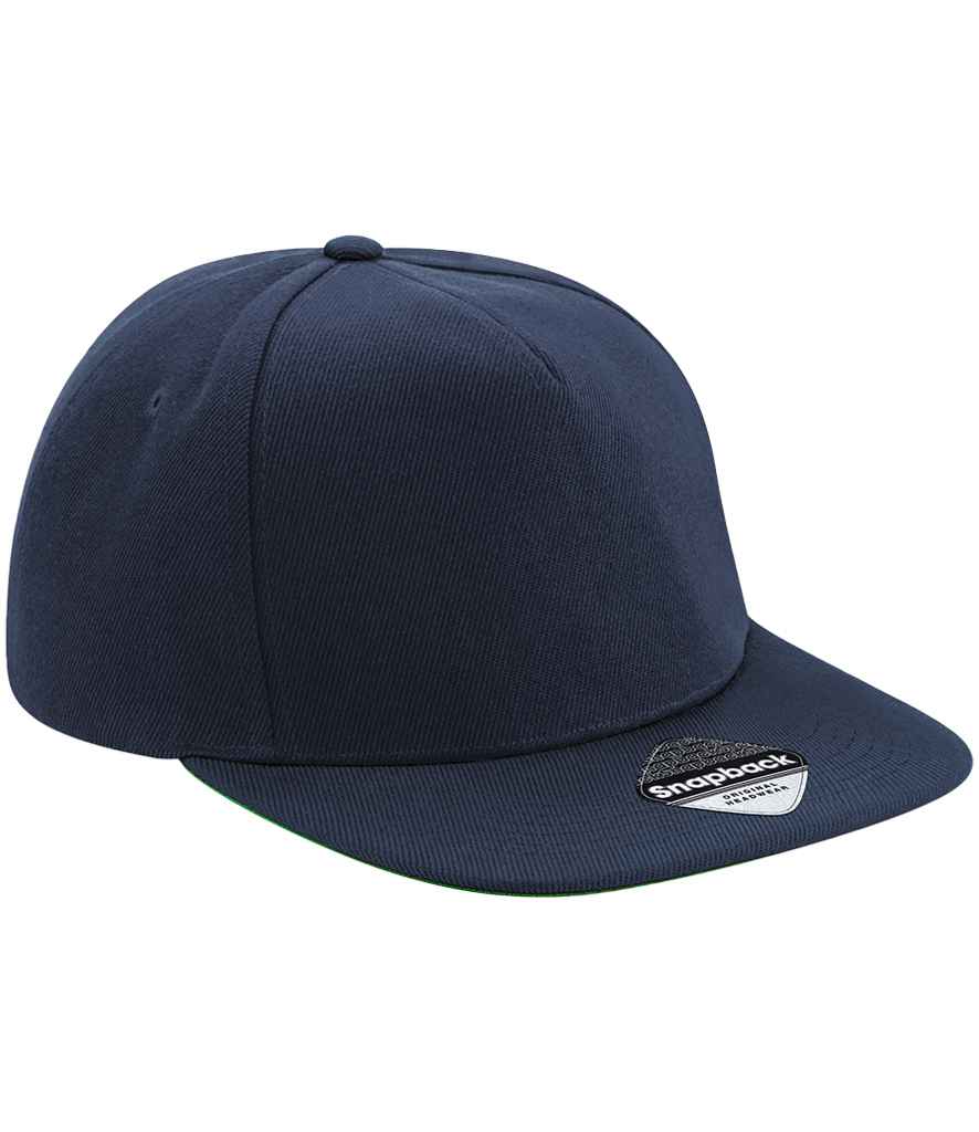 Beechfield Original Flat Peak Snapback Cap – Quality Promotional Headwear from Fou Tees Ireland French Navy/French Navy ONE