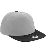 Beechfield Original Flat Peak Snapback Cap – Quality Promotional Headwear from Fou Tees Ireland Grey/Black ONE