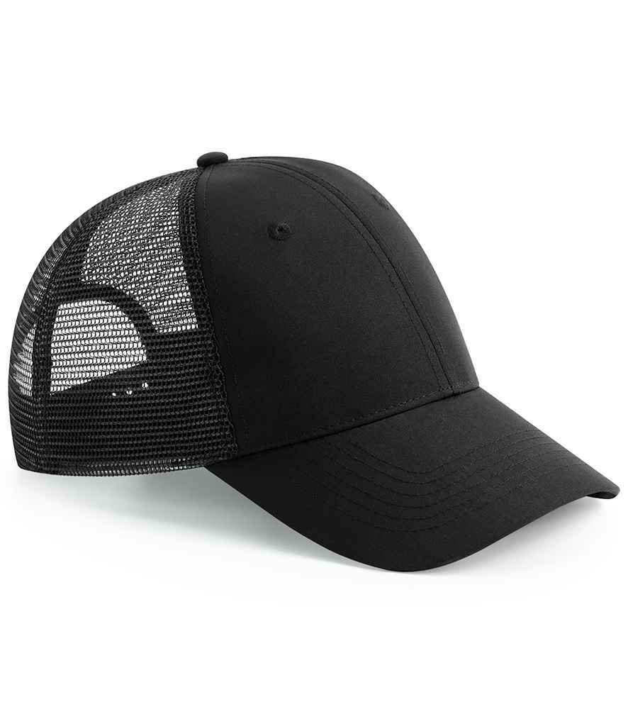 recycled snapback trucker cap - Beechfield Recycled 6 Panel Snapback Trucker Cap