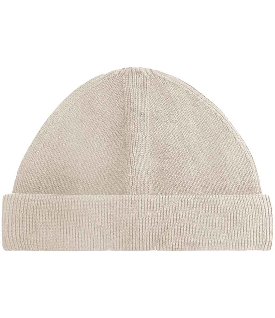 Beechfield Organic Cotton Fisherman Beanie – Sustainable and Comfortable Headwear Almond ONE
