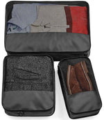 BagBase Escape Packing Cube Set – Lightweight, Durable Travel Organisation Black ONE