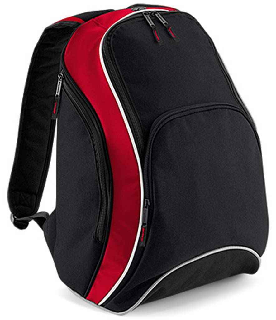 BagBase Teamwear Backpack – Durable and Practical Bags for Irish Businesses Black/Classic Red ONE