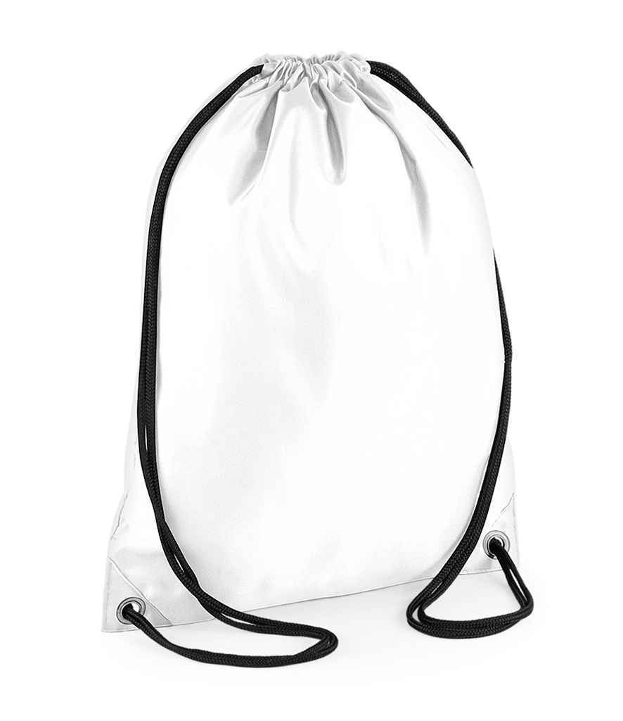 BagBase Budget Gymsac – Practical and Reliable Promotional Gymsac in Ireland White ONE