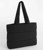 BagBase Quilted Tote Bag – Durable and Stylish Recycled Polyester Black ONE