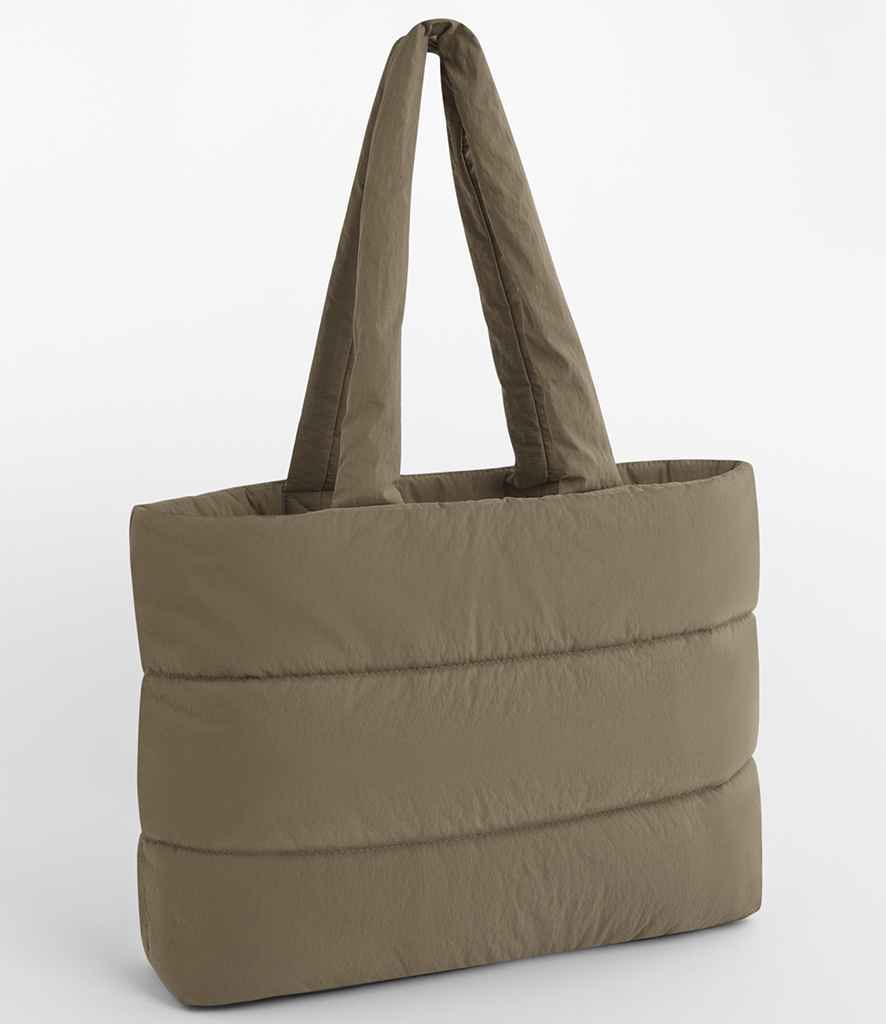 BagBase Quilted Tote Bag – Durable and Stylish Recycled Polyester Earthy Green ONE