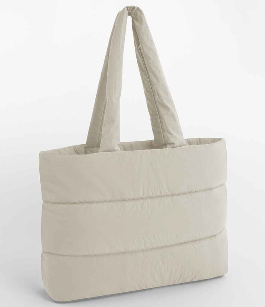 BagBase Quilted Tote Bag – Durable and Stylish Recycled Polyester Natural Stone ONE