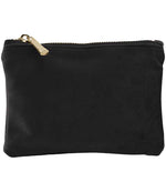 BagBase Velvet Accessory Pouch – Stylish and Sustainable Storage Solution Black Onyx L