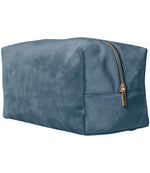 Velvet Toiletry Case - BagBase Velvet Toiletry/Accessory Case Blue Topaz L
