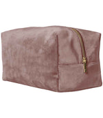 Velvet Toiletry Case - BagBase Velvet Toiletry/Accessory Case Rose Quartz L