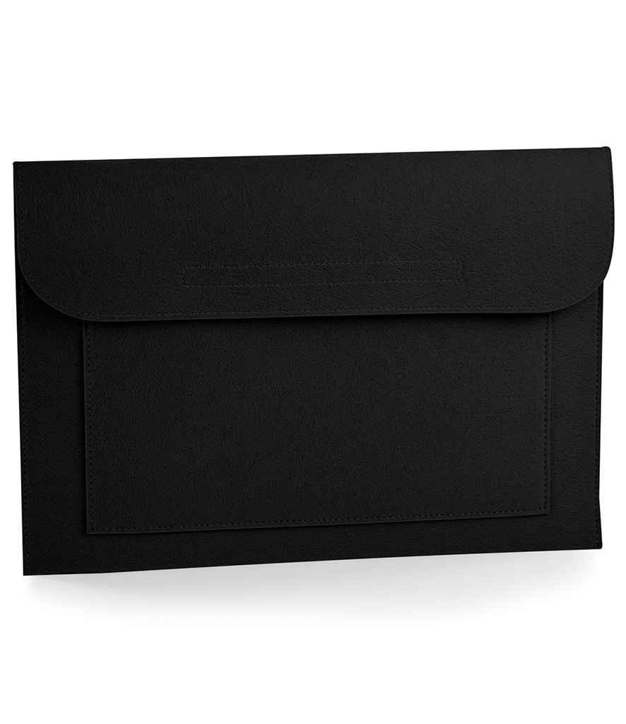 BagBase Felt Laptop Document Slip – Durable and Stylish Protection for Your Devices Black ONE