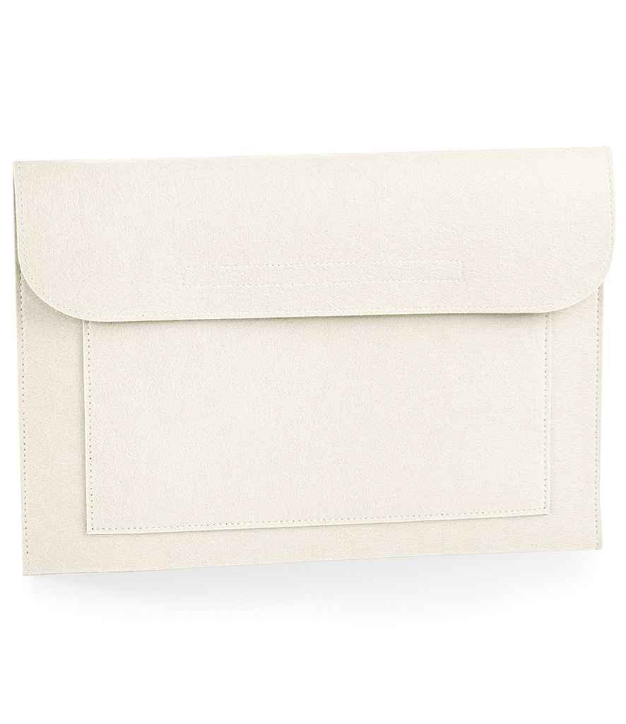 BagBase Felt Laptop Document Slip – Durable and Stylish Protection for Your Devices Soft White ONE