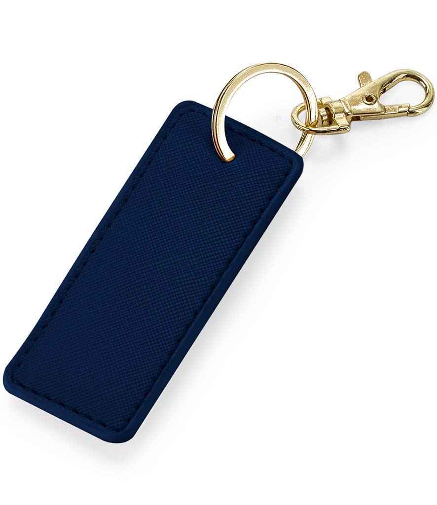 BagBase Boutique Key Clip – Stylish Leather-Look Accessory for Irish Businesses Navy ONE