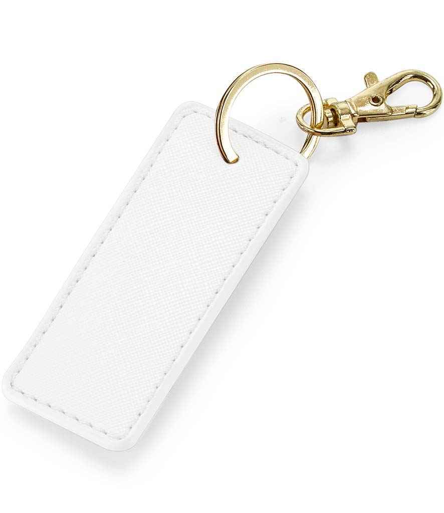 BagBase Boutique Key Clip – Stylish Leather-Look Accessory for Irish Businesses Soft White ONE