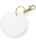 BagBase Boutique Circular Key Clip – Stylish and Durable Key Accessory Soft White ONE