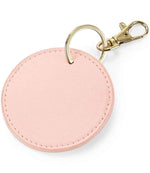 BagBase Boutique Circular Key Clip – Stylish and Durable Key Accessory Soft Pink ONE