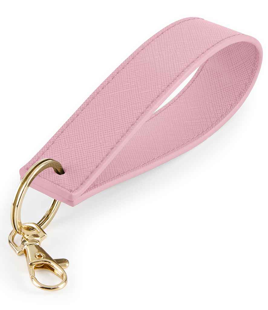 BagBase Boutique Wristlet Key Ring – Stylish and Practical Accessory Dusky Pink ONE
