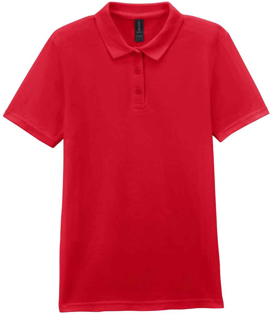 Ladies SoftStyle Double Piqué Polo Shirt - Gildan Ladies SoftStyle® Double Piqué Polo Shirt Red XXL