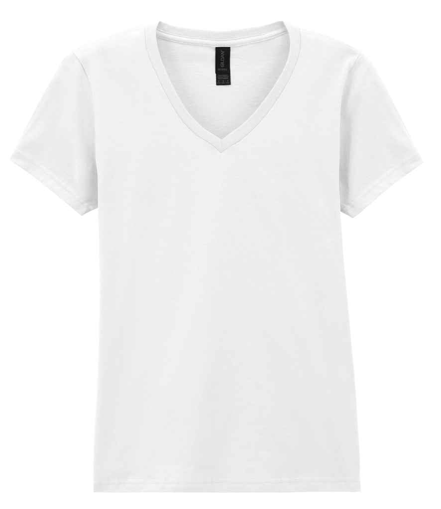 Gildan Ladies SoftStyle V Neck T-Shirt - Comfortable & Durable Apparel for Irish Businesses White XXL