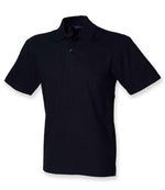 Henbury Unisex Stretch Cotton Piqué Polo Shirt Navy XXL