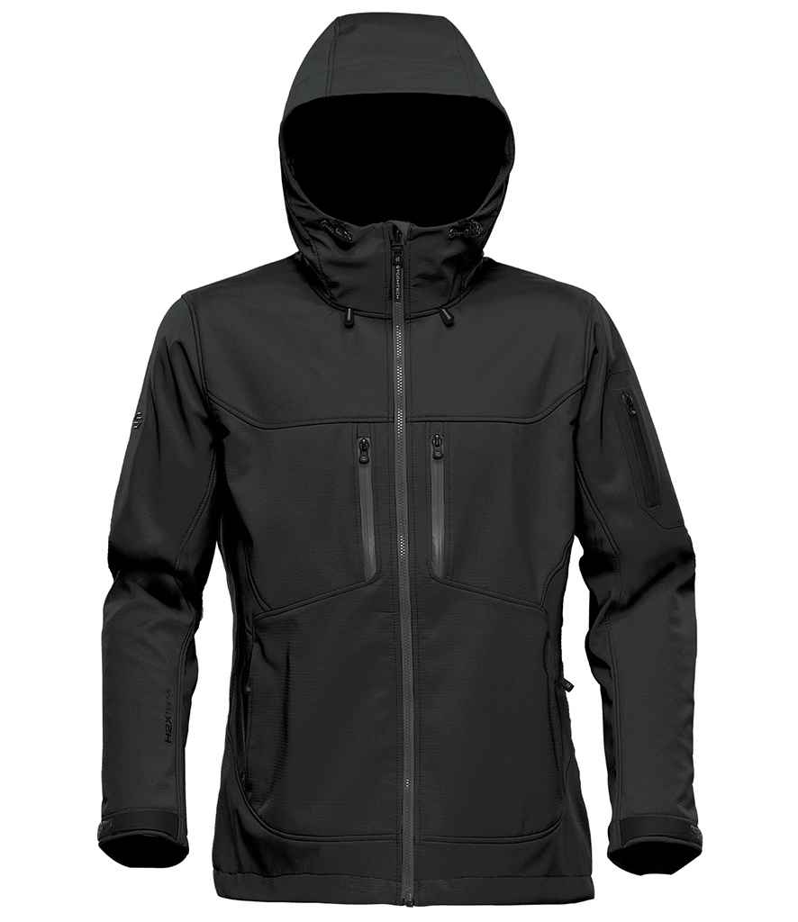 Stormtech Ladies Epsilon 2 Hooded Soft Shell Jacket Black/Graphite Grey 3XL