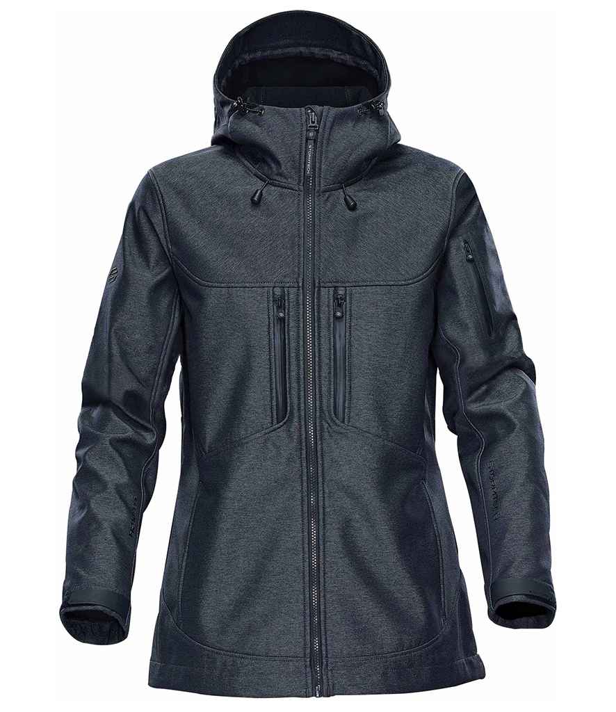 Stormtech Ladies Epsilon 2 Hooded Soft Shell Jacket Charcoal Twill XXL