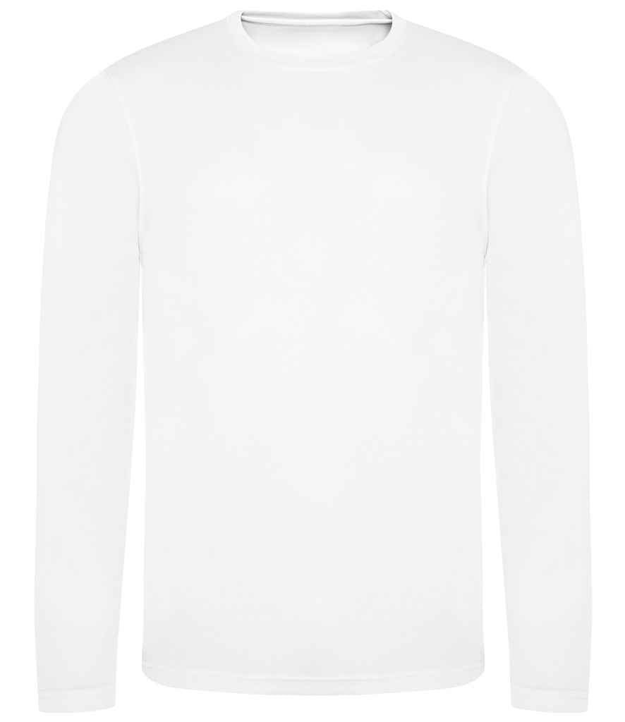AWDis Cool Long Sleeve Wicking T-Shirt – Breathable & UV Protective Performance Wear Arctic White XXL