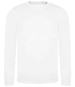 AWDis Cool Long Sleeve Wicking T-Shirt – Breathable & UV Protective Performance Wear Arctic White XXL